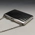 1913 British Antique Pure Silver Card Case with Chain 73g William Henry Sparrow